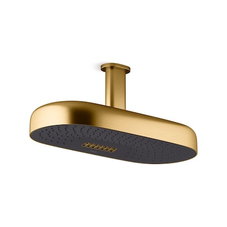Kohler Statement 2F 356Mm/14 Dpmsg Rainhead Vibrant Brushed Moderne Brass 26297-2MB